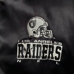 90s USA製 RAIDERS レイダース サテンスタジャン 裏キルティング ブラック XXL