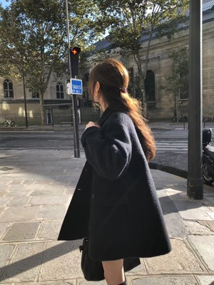 [OUNCE] High neck half HM coat / 3color