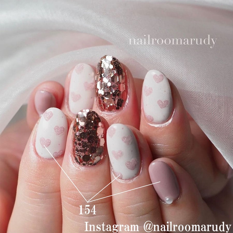 ジェルネイル カラージェル 154M ムーブピンク mauve pink くすみ系