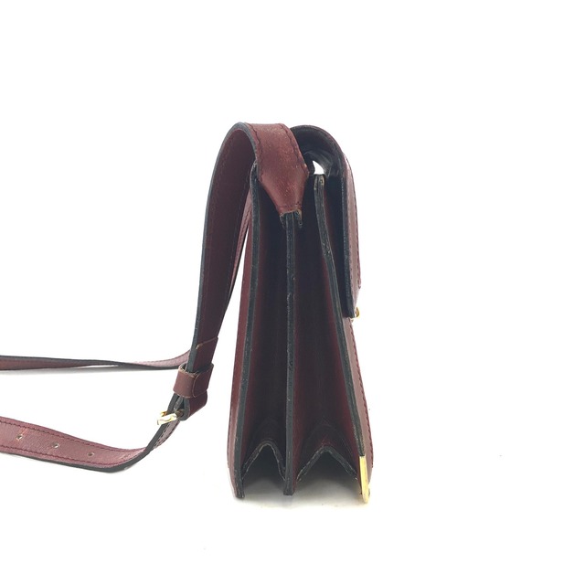 Cartier カルティエ マストライン リベットモチーフ スエード ショルダーバッグ ボルドー vintage　ヴィンテージ　オールド　cyi7gh