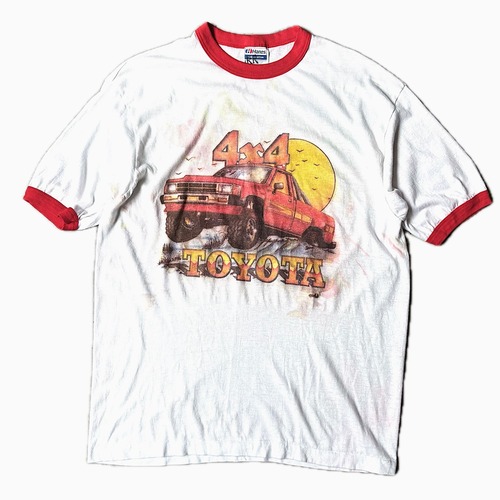 Vintage 80's【Hanes】"TOYOTA" Airbrush Ringer T-shirt