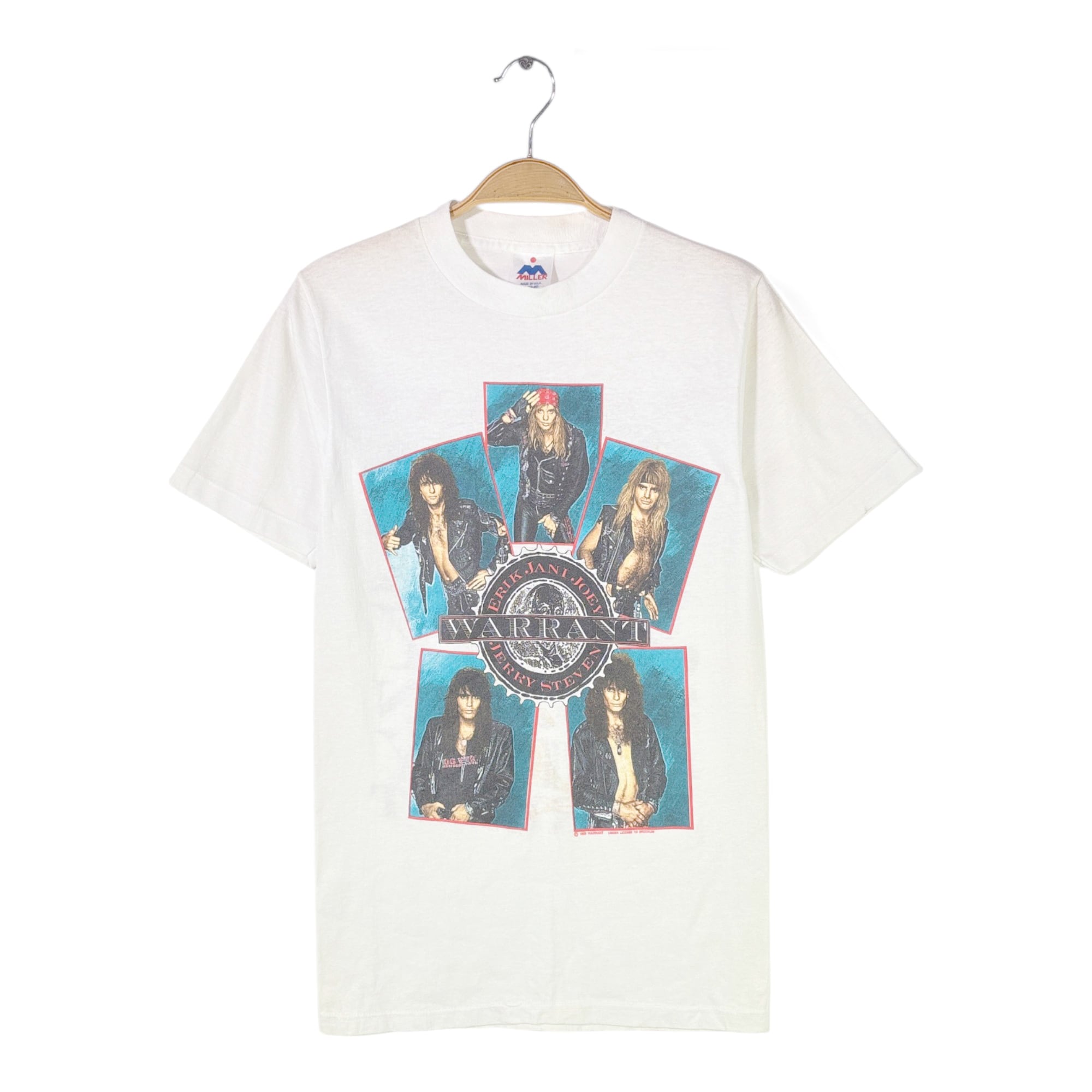 80s ウォレント USA製 ヴィンテージTシャツ ロックTシャツ WARRANT サイズM 古着 @AAB1385