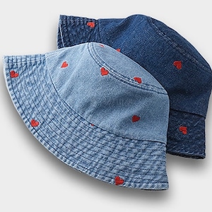 【DARK:即納】DENIM HEART HAT -2color-