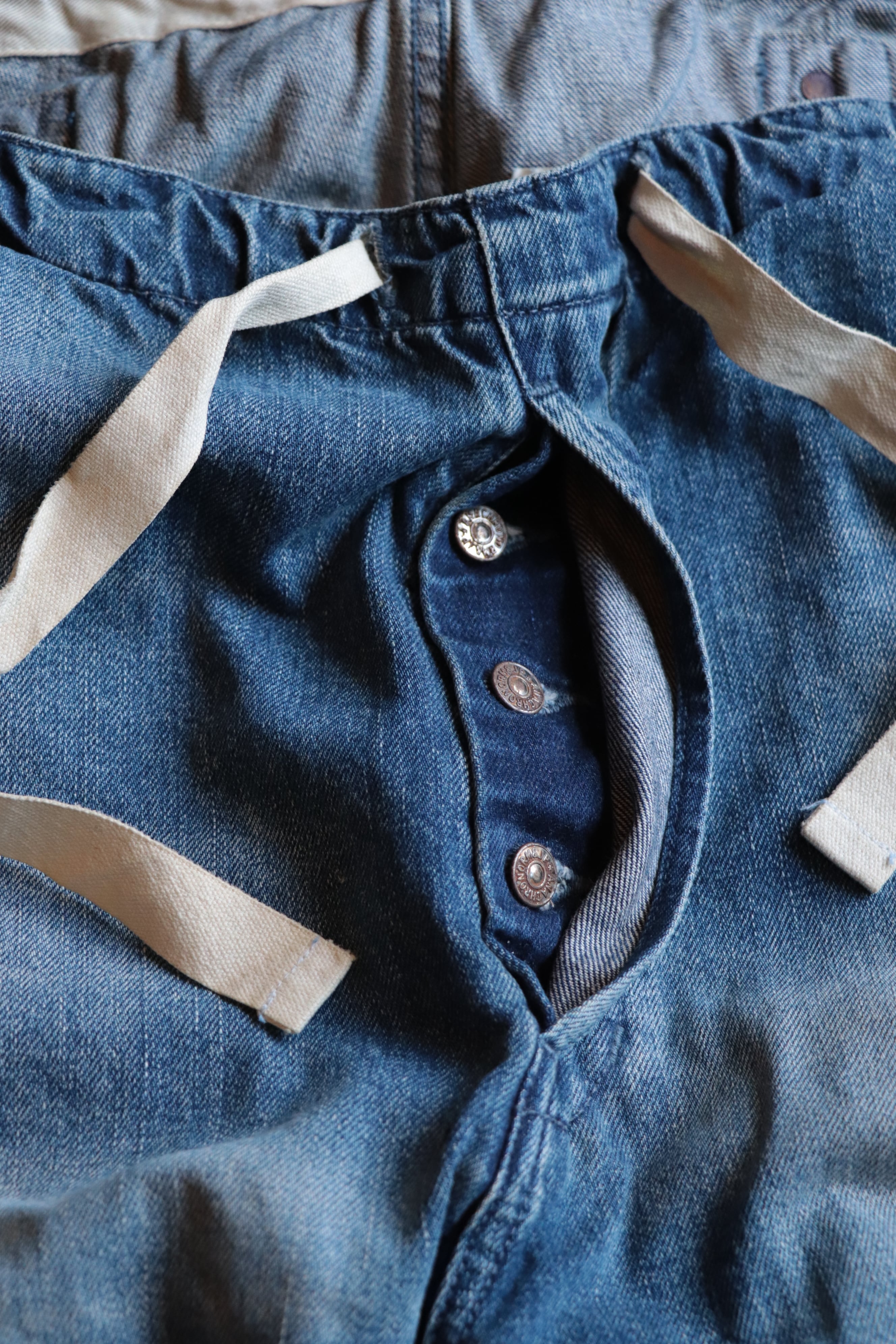 ANACHRONORM/アナクロノーム CINCHBACK DENIM EASY PANTS INDIGO AGING