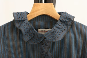 【BUNON】Embroidery Frill Blouse(BN2685)