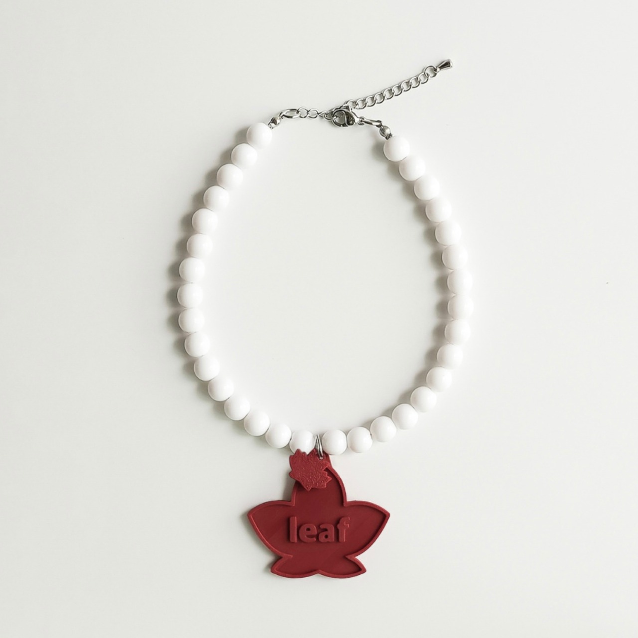 【予約】[ Snugroo ] Pet Necklace Beads ｜ Maple - 3
