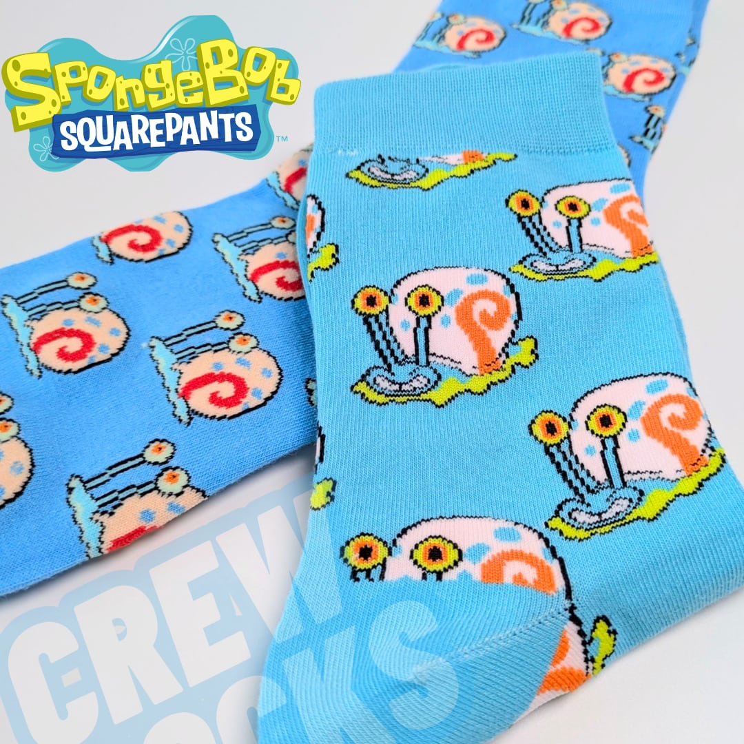 ♧【 crew socks / クルーソックス 】SpongeBob SquarePants ( スポンジボブ ) / ゲイリー 靴下 / ソックス〚アメリカン雑貨 アメトイ〛