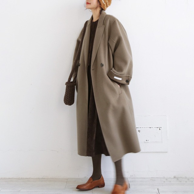 loose silhouette long coat  11888