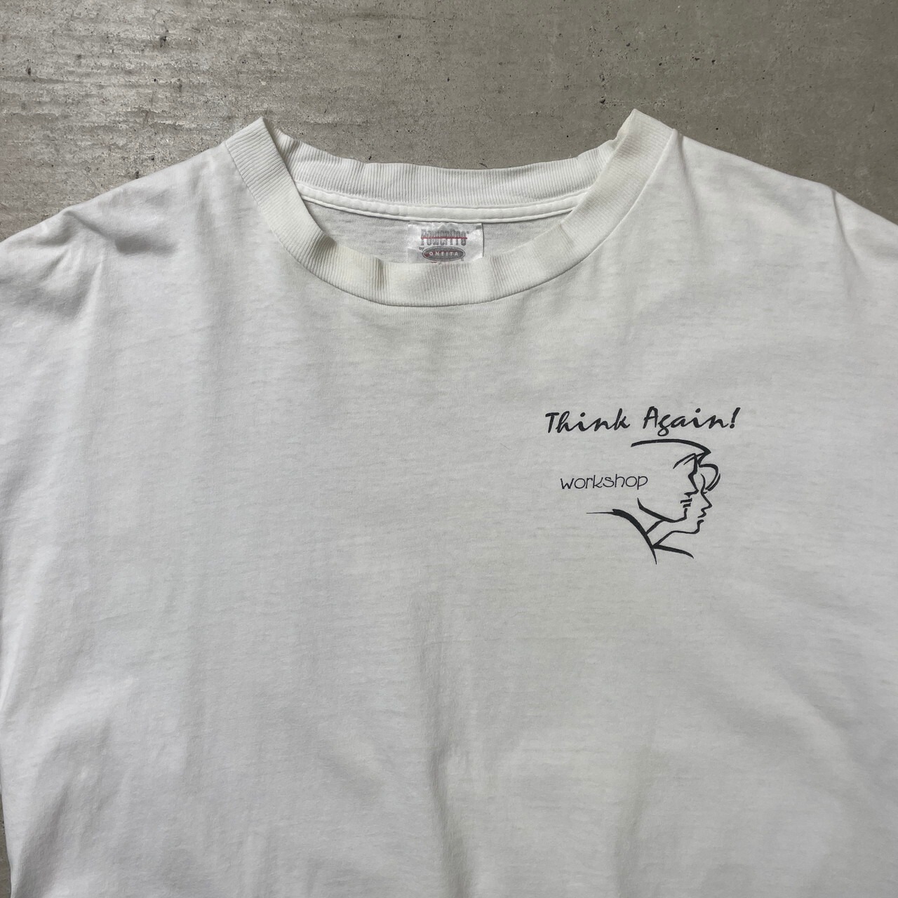 90年代 USA製 Think Again Workshop プリントTシャツ メンズXL 古着 