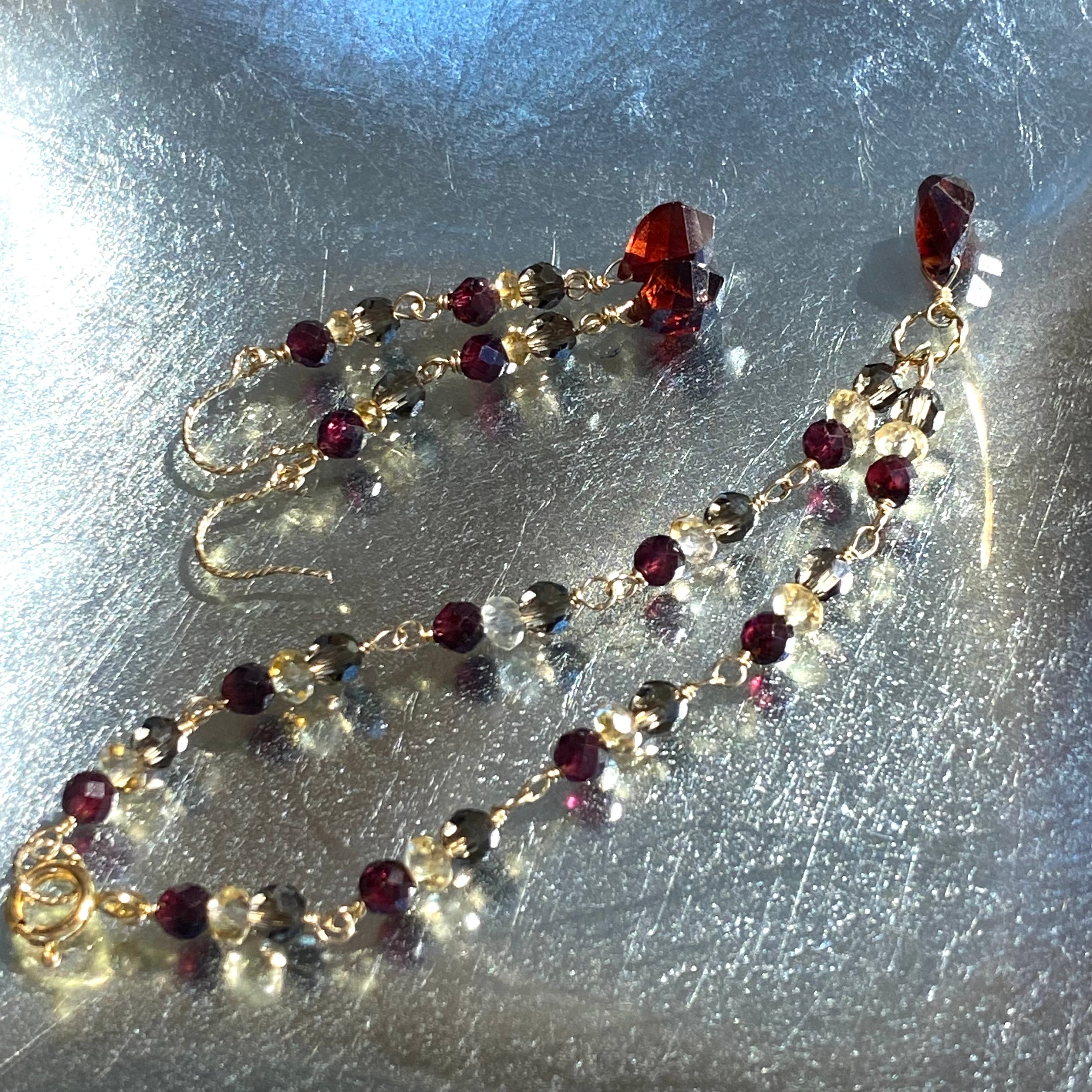 高透明度❗️浄化ファントム☆魔除スモーキーシトリン水晶 クラスター