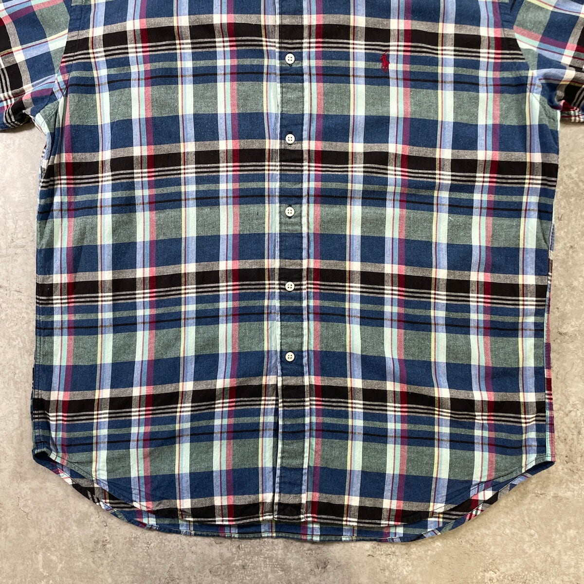 90年代 Ralph Lauren ラルフローレン BLAKE チェック柄 半袖シャツ