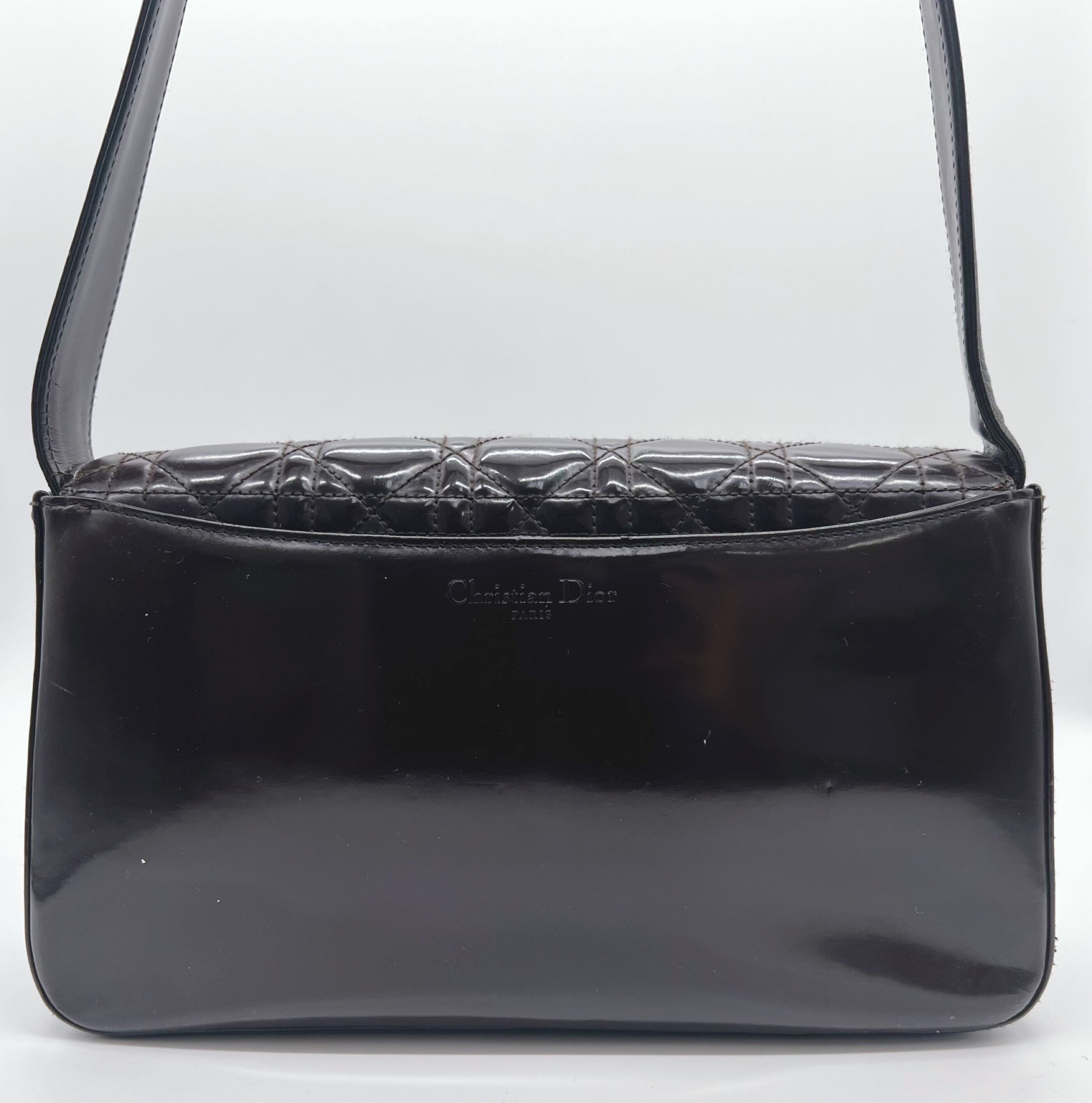 Dior グレー パテントレザー ショルダーバッグ 【公式通販】
