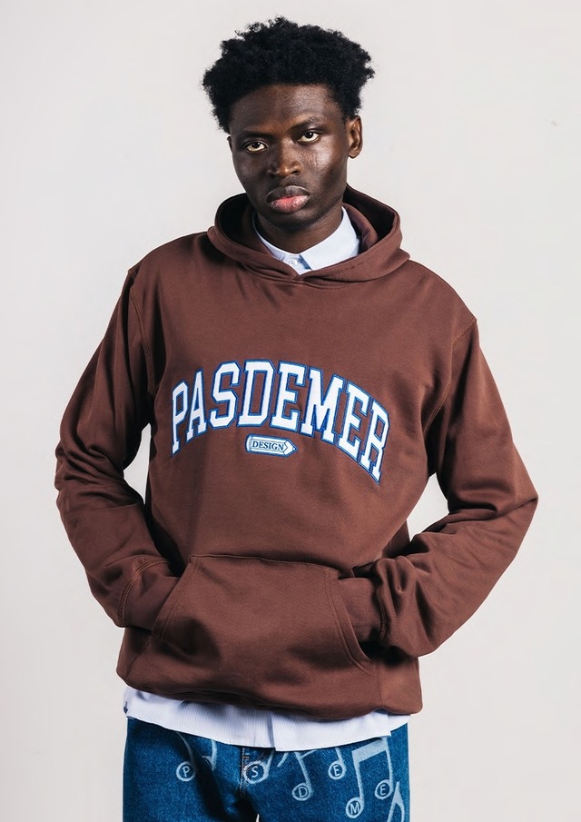 PAS DE MER/パドゥメ】PASDEMER DESIGN HOODY パーカー / BROWN  