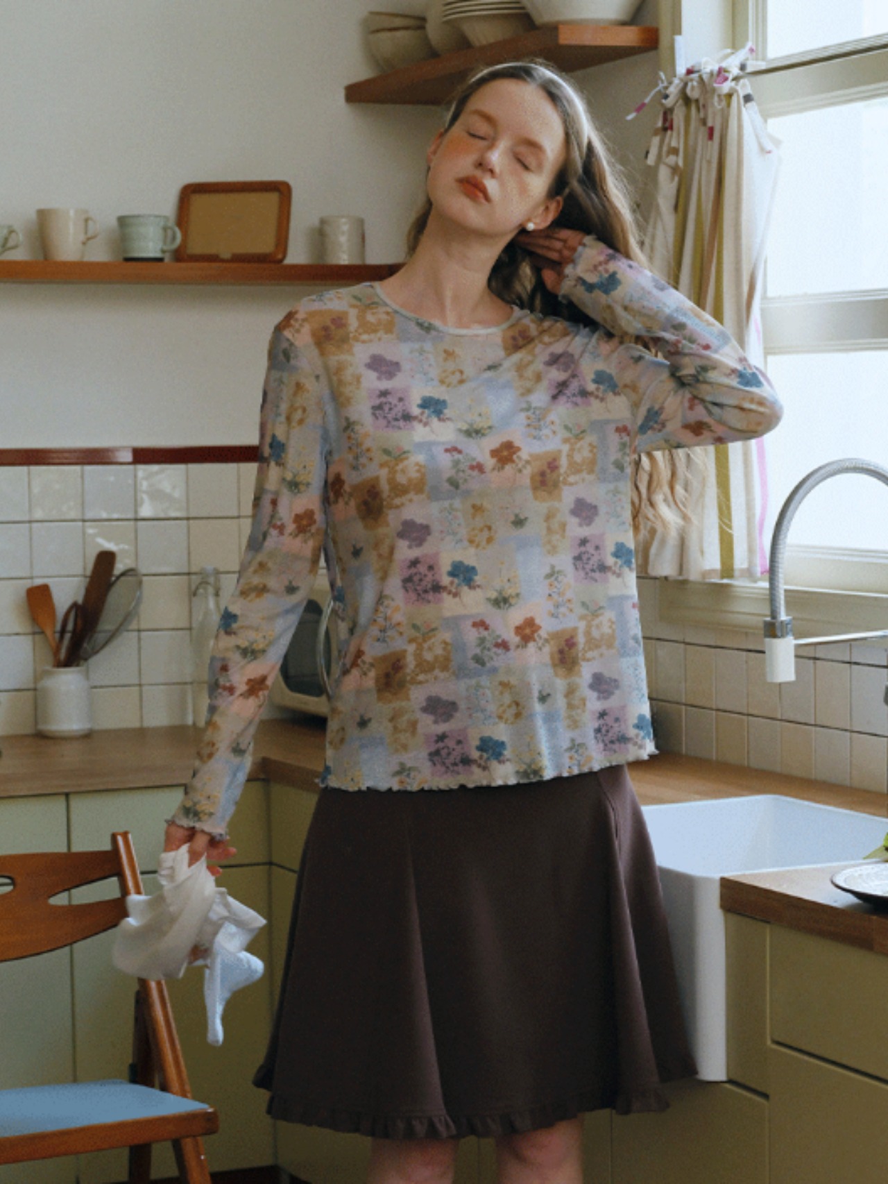 Aquarelle Floral Mellow Top F0833