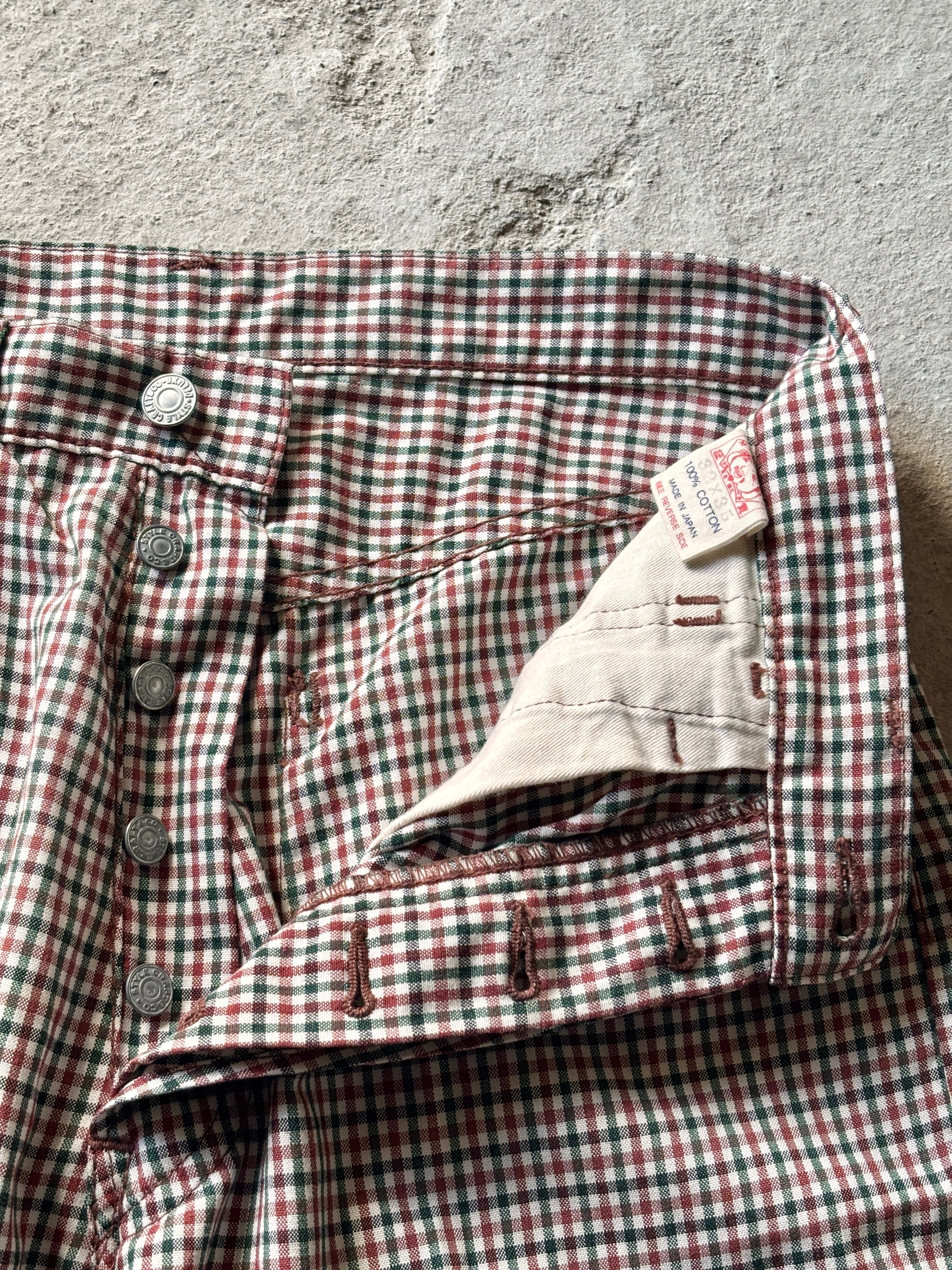 EVISU/LOT 2001F/EVISU FAIRWAY GENES pants/W32/L35/チェック柄パンツ