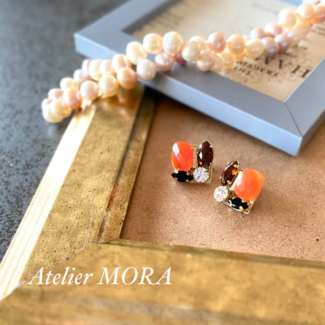 ポジティブに向かう勇気の石》宝石質カーネリアン 秋色ビジュー