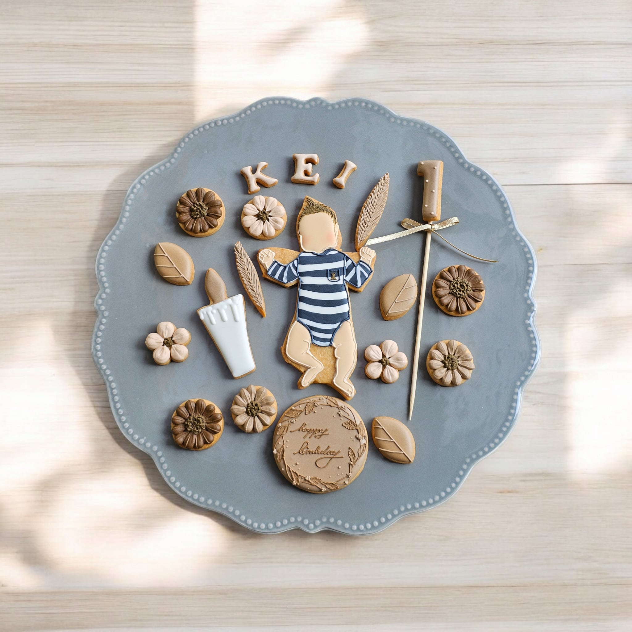 お子さまシルエットBIRTHDAYクッキーセット | オーダーメイドケーキ
