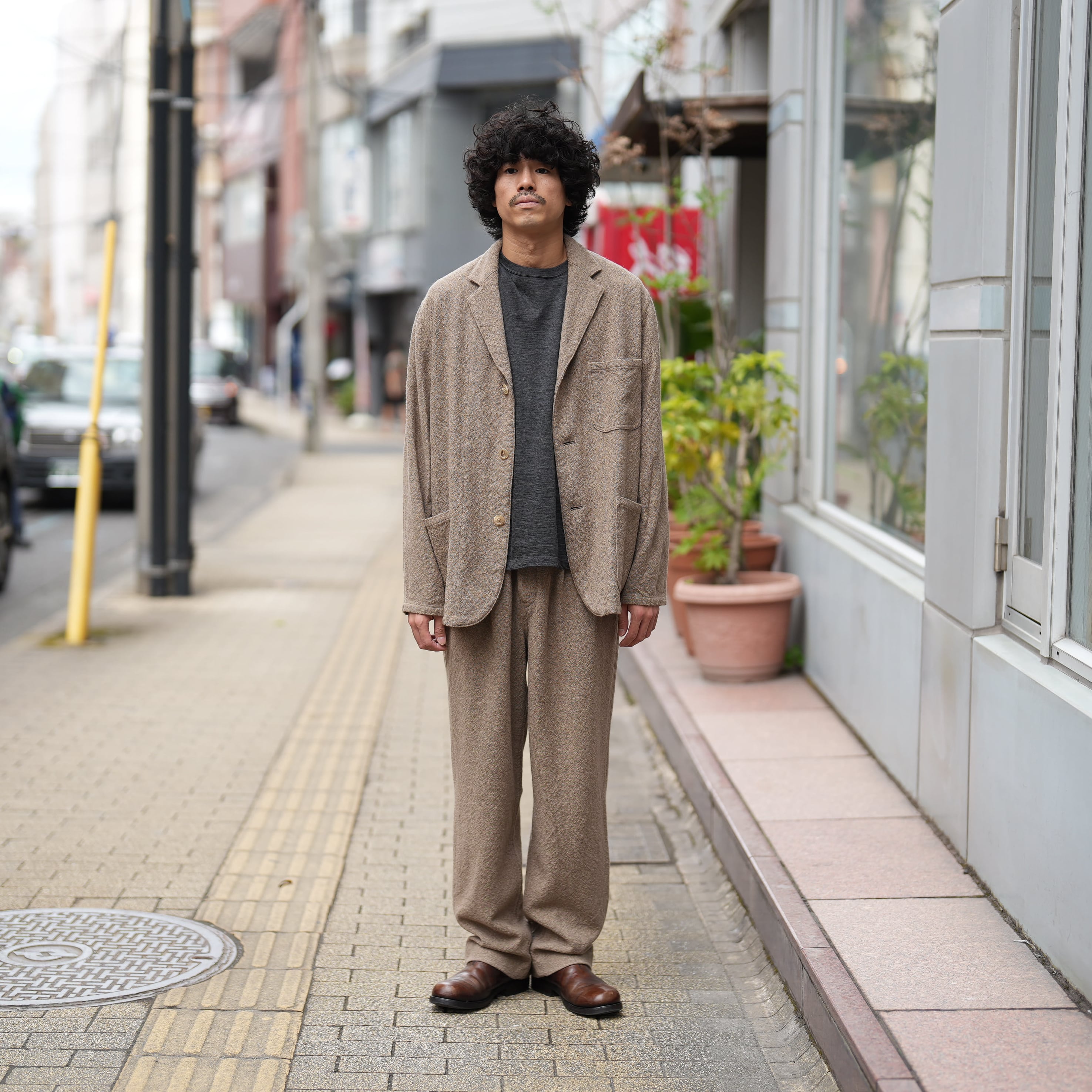 HERILL(へリル)26AW "Rigidcashmere Workjacket&Workpants" -Natural-【セットアップ販売】