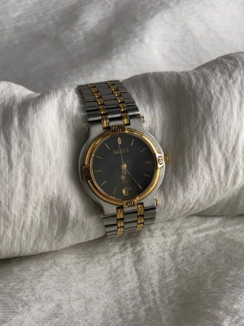GUCCI グッチ 腕時計 シルバー×ゴールド ステンレススチール 9000M クウォーツ vintage ヴィンテージ オールド tr37i6