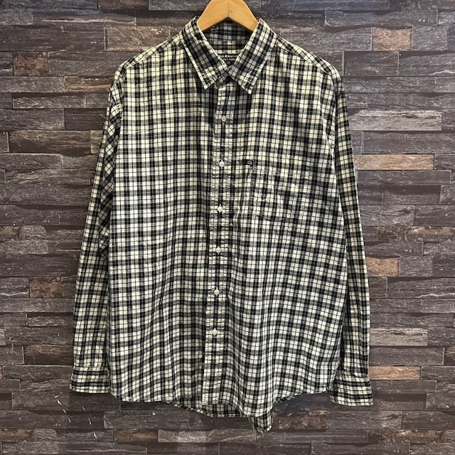 POLO JEANS CHECK SHIRT BLACK×WHITE