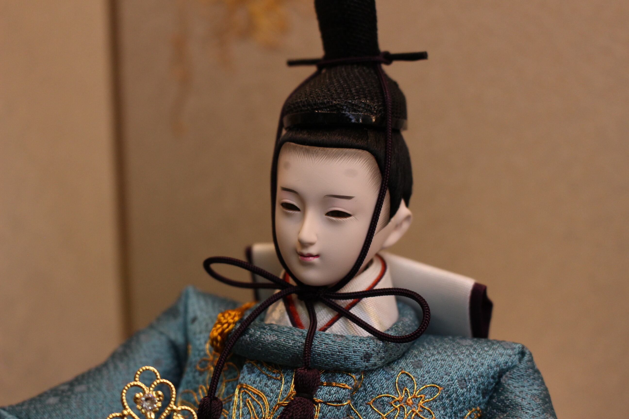 雛人形 lapis/ラピス 小三五親王飾り/線唐花刺繍 平飾り HINA.DOLL