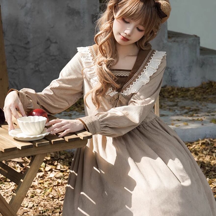 11月20日出荷 クラロリ ワンピース レトロ 学園風 双子コーデ ガーリー