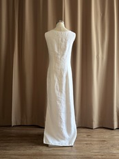 MADE IN U.S.A. white linen dress-5314-7