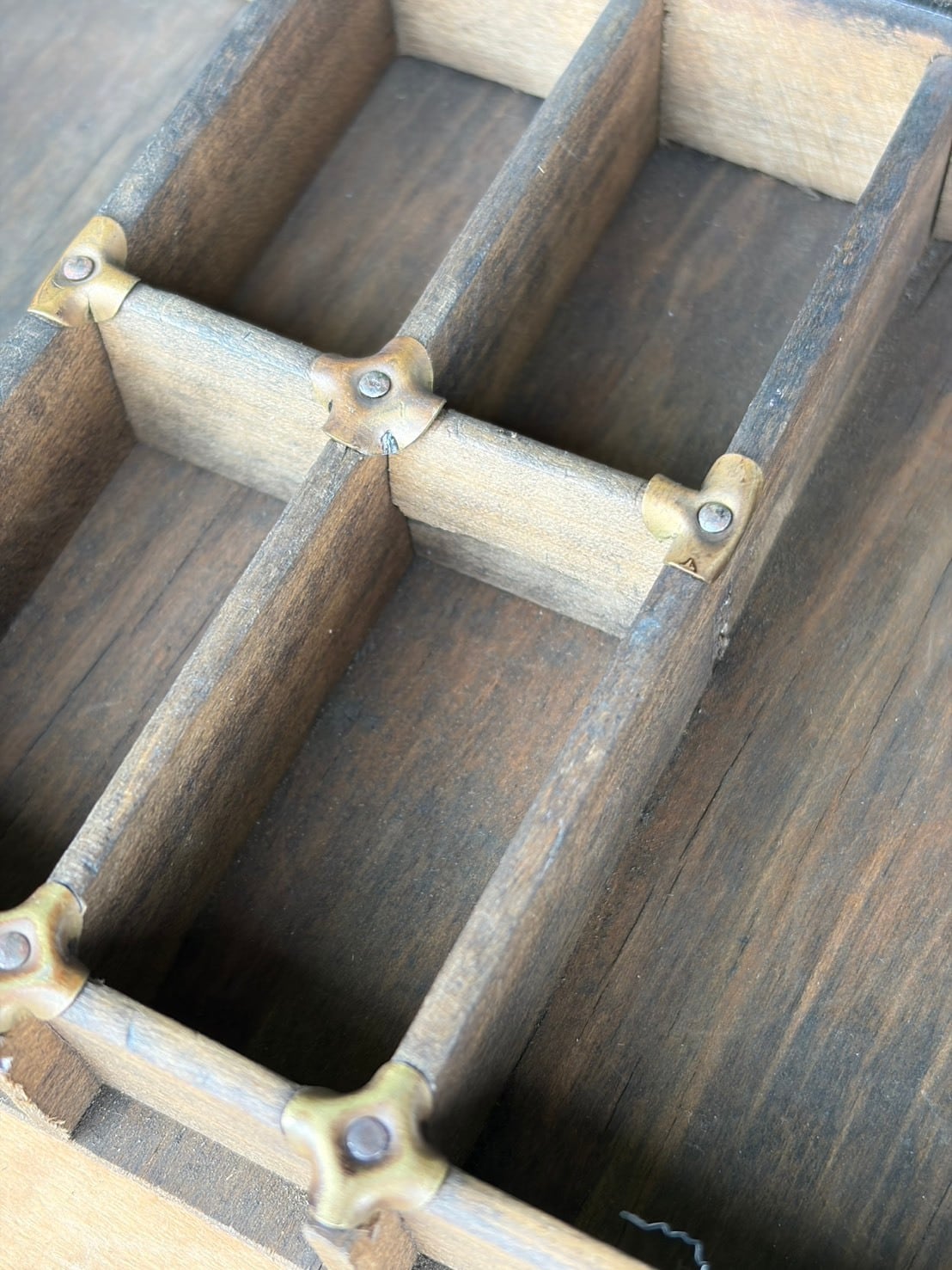 木製プリンタートレイ 横型 活字ブロック収納 木製箱 | House of