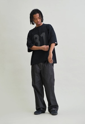 UNFRM OUTDOOR STANDARD「HEAVYWEIGHT OVERSIZE 3/4 FOOTBALL SHIRT」BLACK