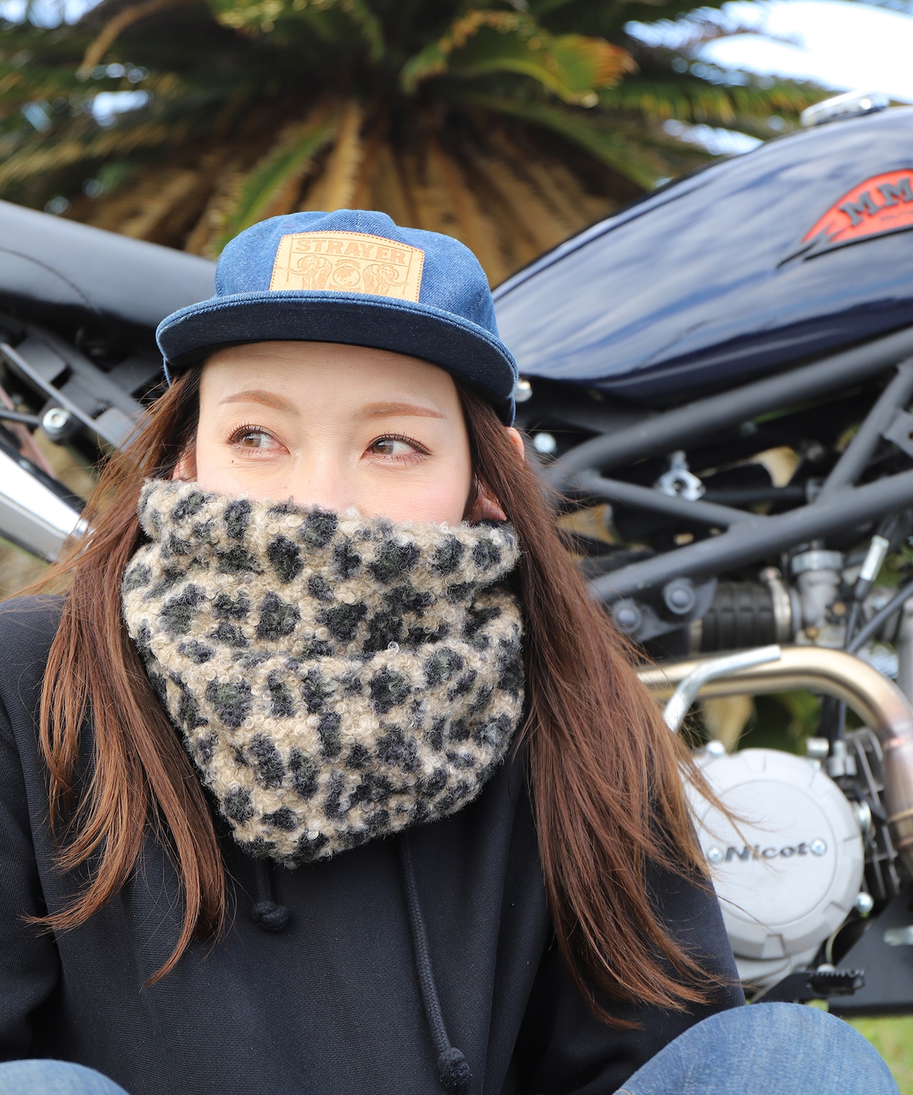 ROBIN NECK WARMER デニムBL&ワイルドイエロー