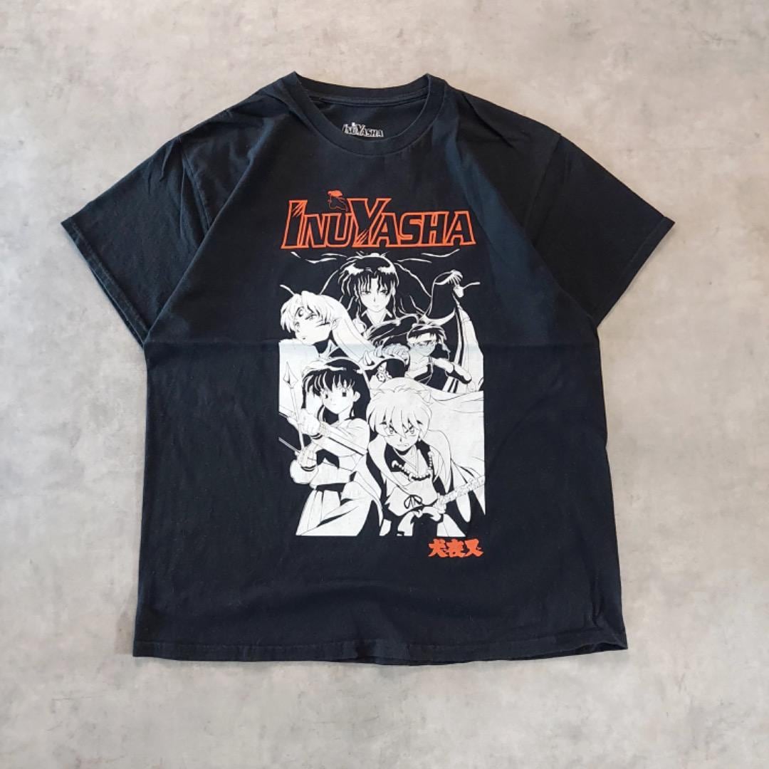 犬夜叉 プリントTシャツ アニメT マンガT 00s 古着 L 黒 15178 | fuufu