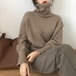 【2枚購入で 3oo円OFF!】新作 おしゃれ 気質 タートルネック セーター 長袖 ゆったり ラウンドネックニット トップス アウター 百掛け ベーシックニット人気なリプニット