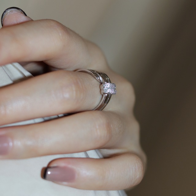 silver925 glitter ring