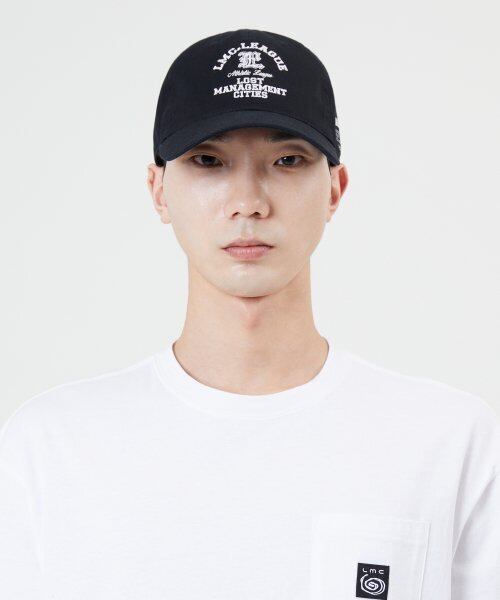★2023SS新作★LMC★LEAGUE 6PANEL CAP ☆LE SSERAFIM カズハ 着用!!【LMC】LEAGUE 6PANEL CAP black
