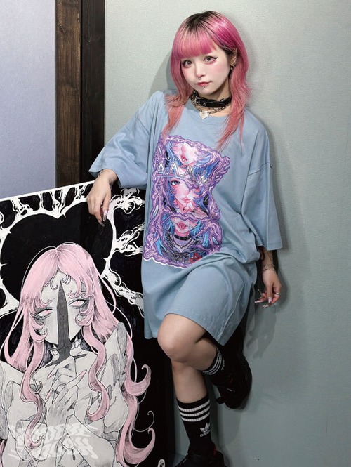 【HOODIE】x KUUA collaboration 25 T/S A.BLUE
