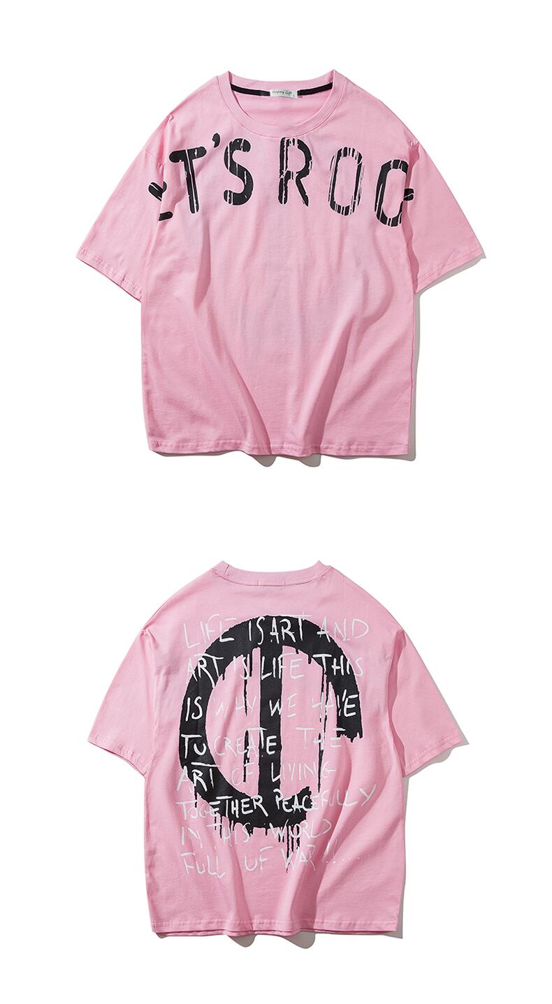 全2色 Tシャツ カットソー プリント カジュアル ストリート 