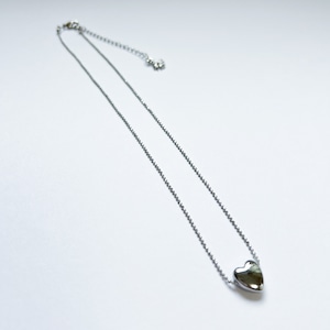 Silver Heart and Ball Chain Necklace