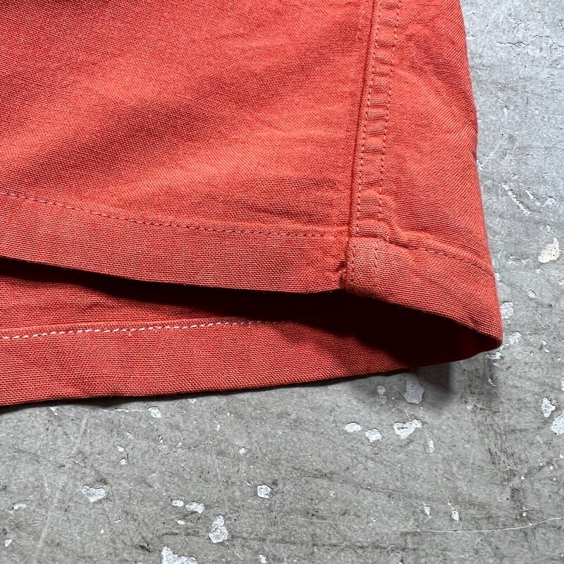 アンダーカバー レーヨン 開襟シャツ 赤 オレンジ レース付き アンダーカバー レーヨン 開襟シャツ 赤 オレンジ レース付き