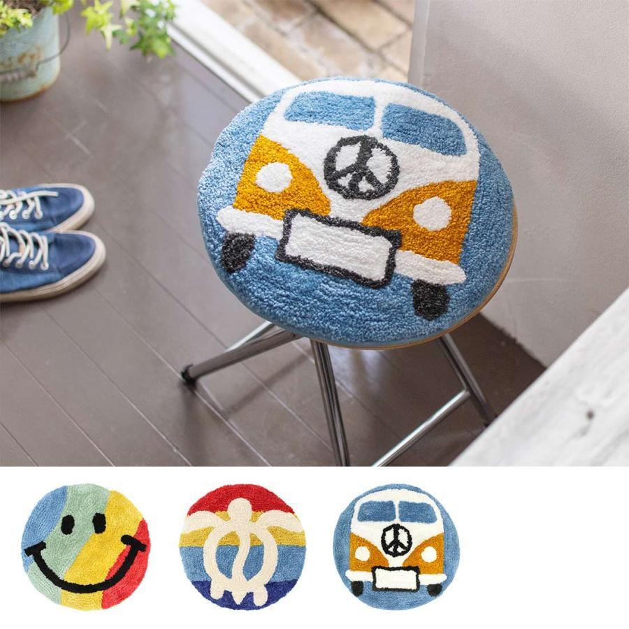 ハワイアン シートクッション チェアパッド かわいい 座布団 円形