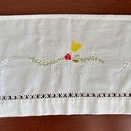 刺繍　棚飾り　白糸刺繍　色刺繍　ハンドメイドインテリア　野花　12clek23-2