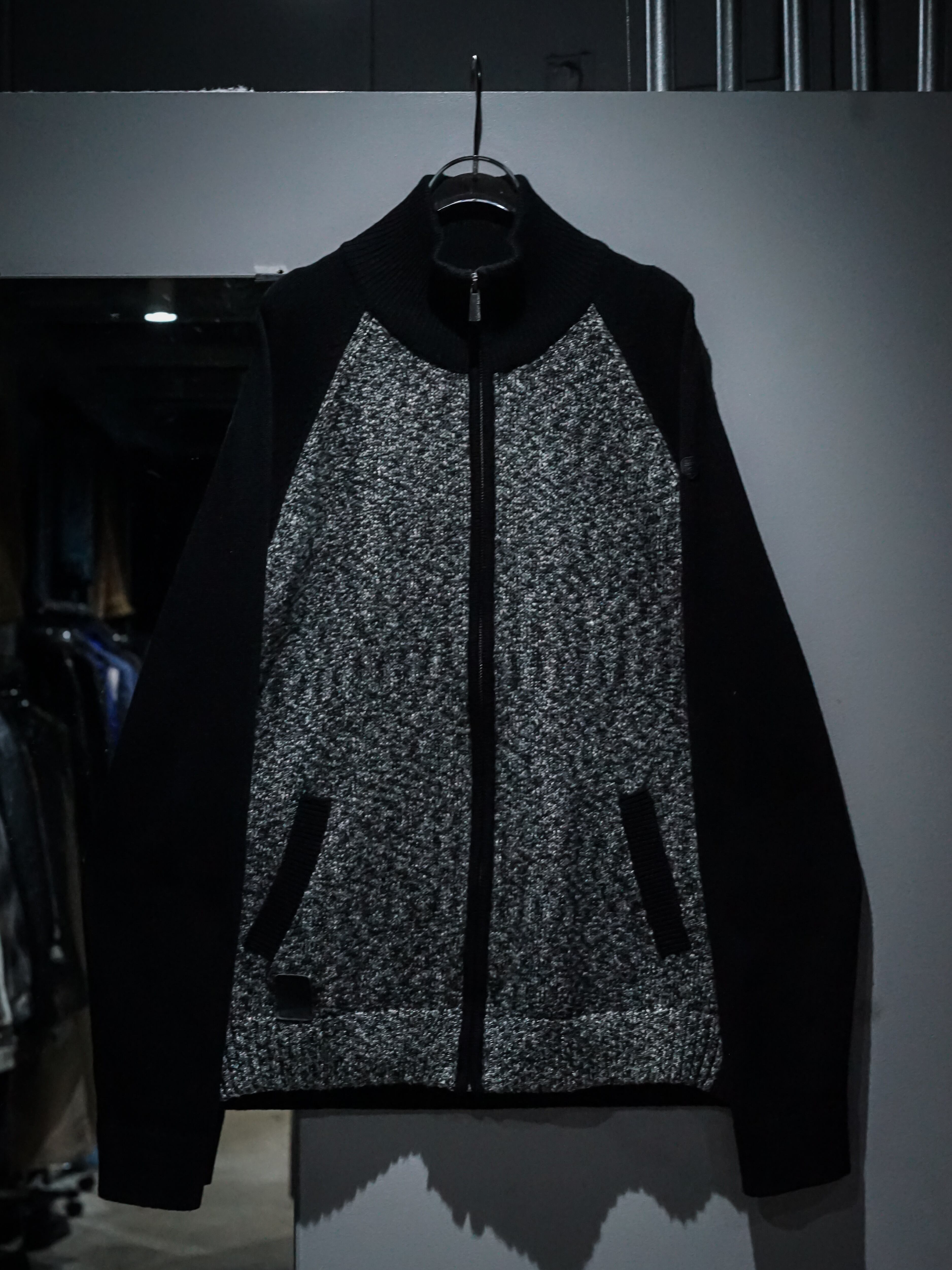 add (c) vintage】Color Swiching Vintage Loose Drivers Knit | Caka 
