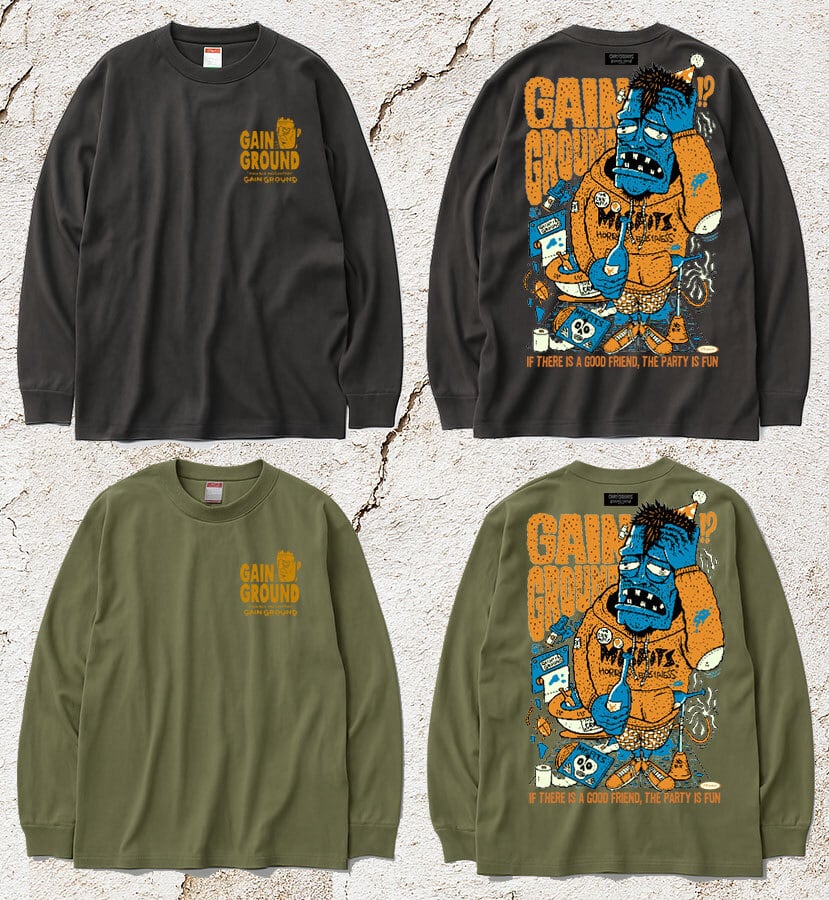 GAIN GROUND なちロゴPart1 ラグラン長袖 | GAIN GROUND