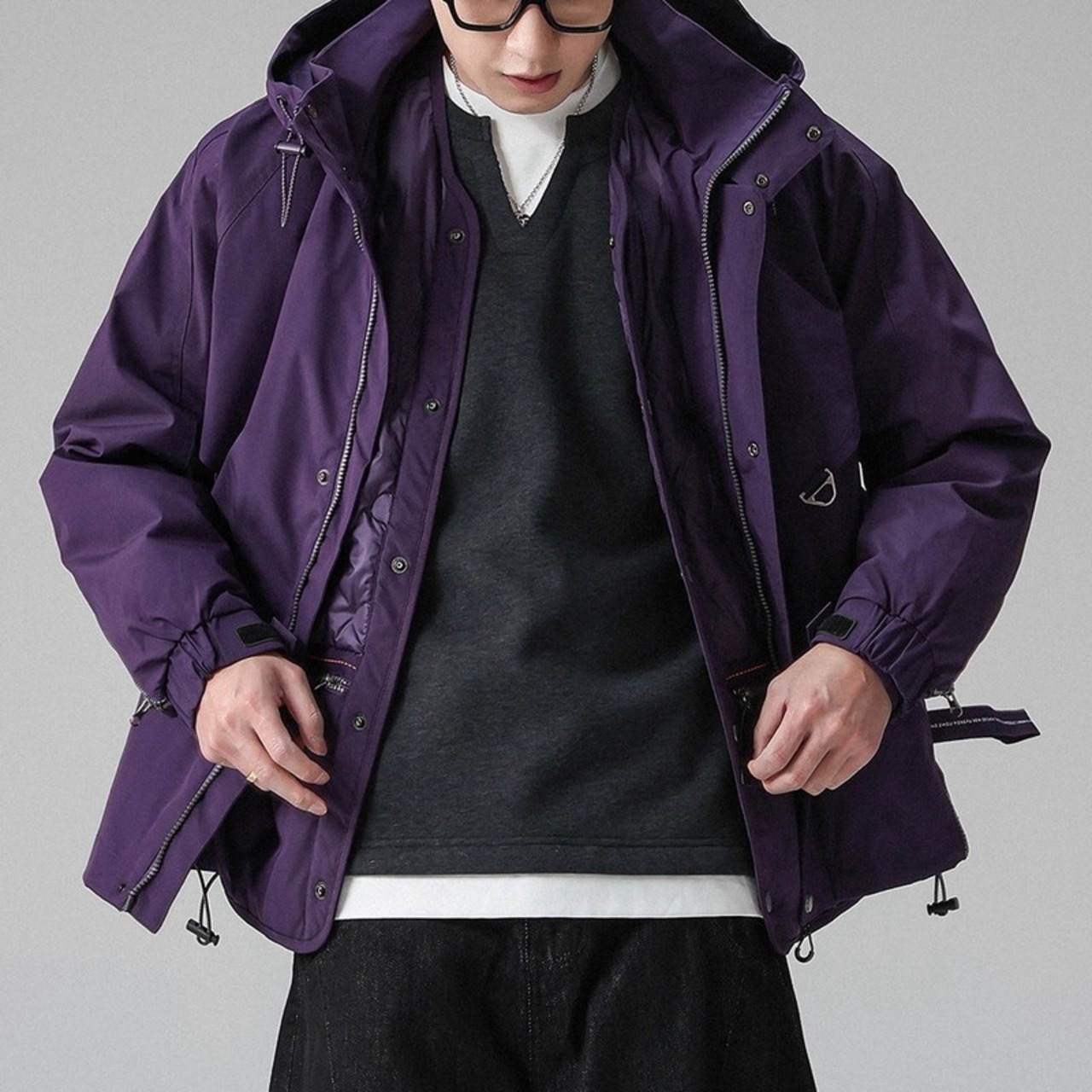 Zip-up Hip-length Padded Jacket ◇2color H0995