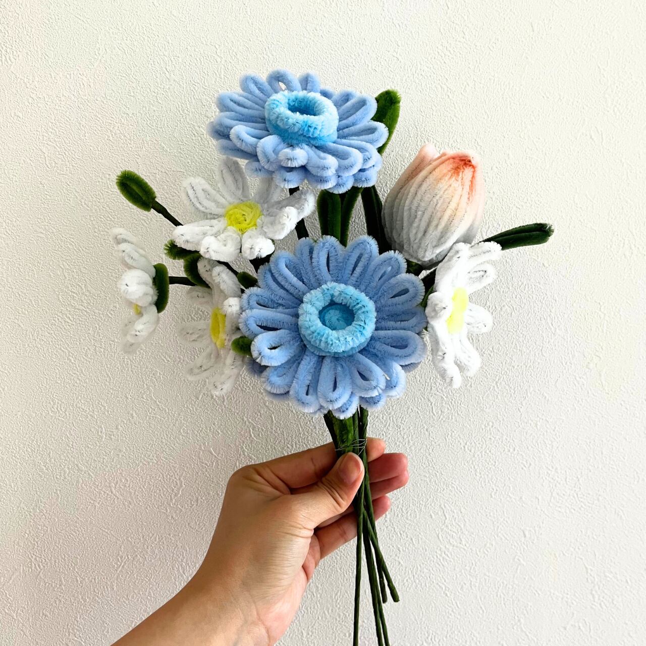 受注生産】Blue bouquet 【モールフラワー5本】 | Ncot（エヌコット）