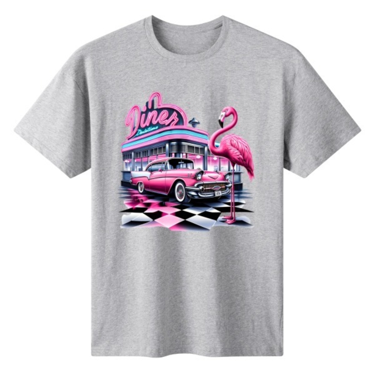 Women's Cotton Front & Back Printing T Shirt Retro 4609