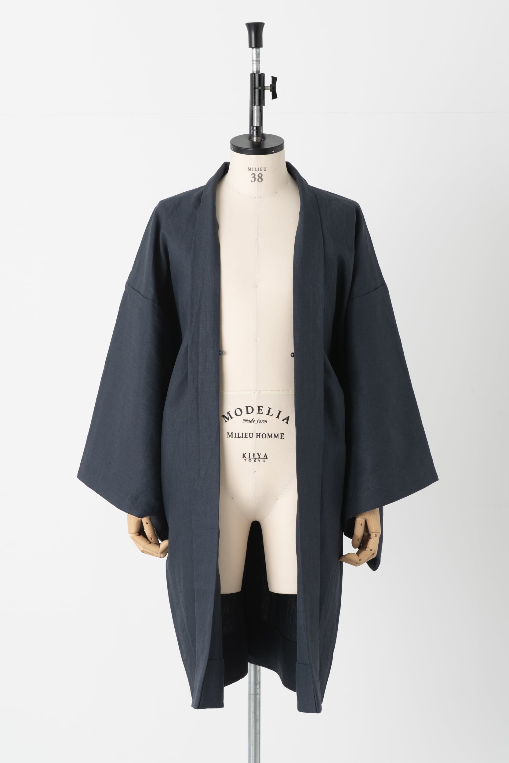 羽織 / リネン / ヘリンボーン / NAVY（With tailoring） | Y. & SONS