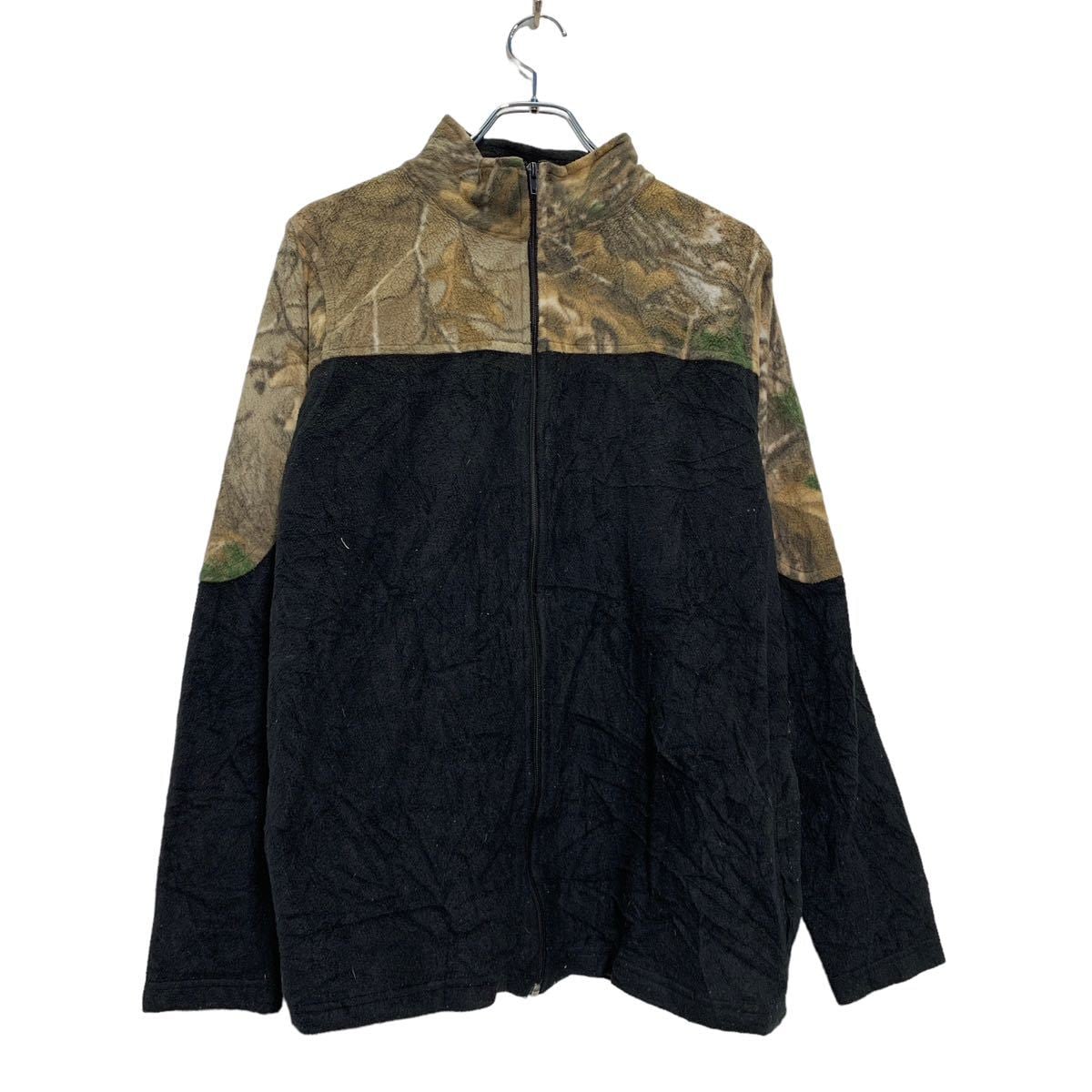 tallwoods ジップアップ フリース ジャケット M〜 ブラック ブラウン
