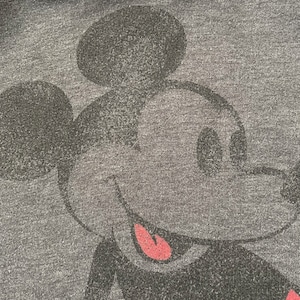 【Disney】ミッキーマウス ラグラン 切替 プリント パーカー スウェット プルオーバー フーディー M US古着