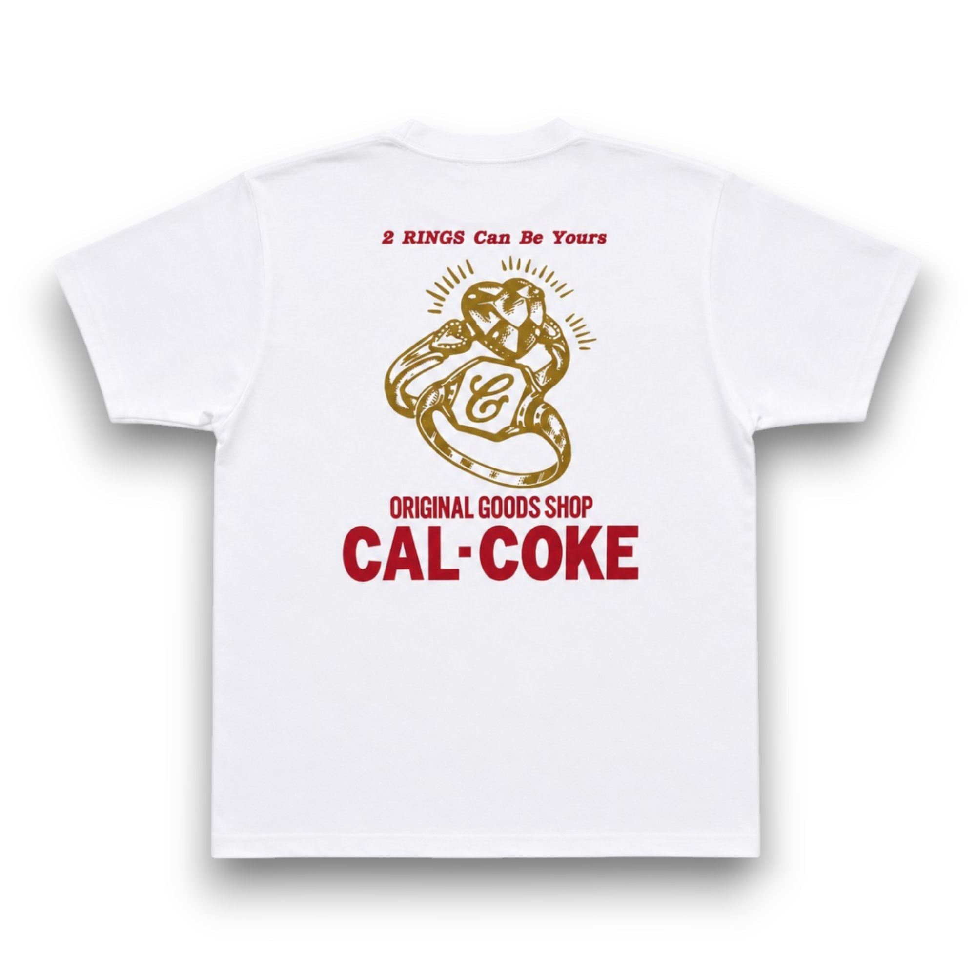 Tシャツ 2RING ホワイト CAL-COKE ロカビリーファッション ブランド