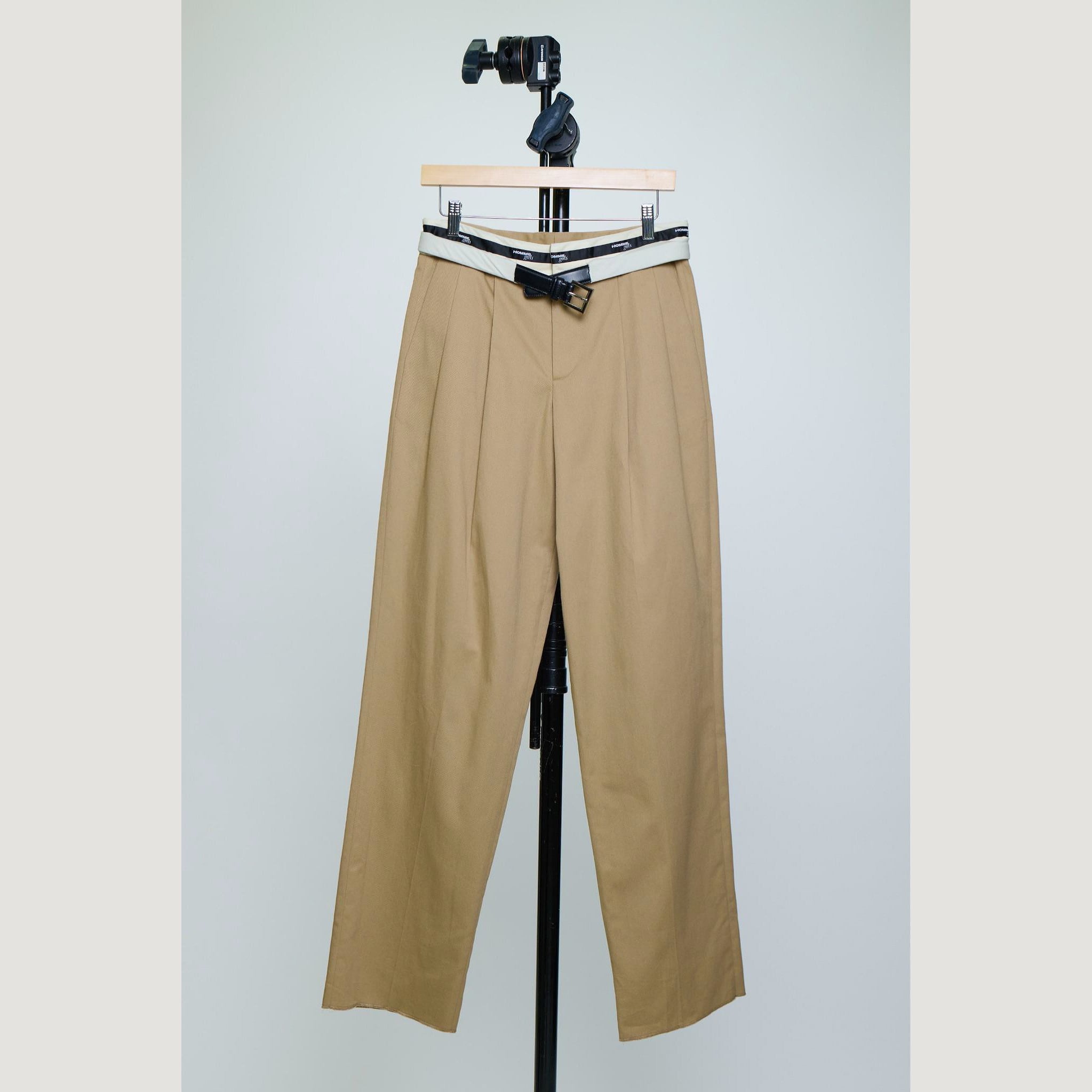 HOMME girls BIG PANTS W BELT KAHKI | SAKAN LES YEUX